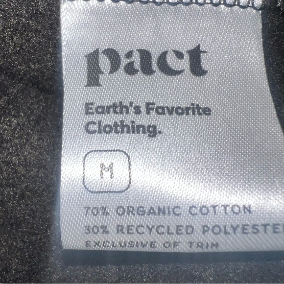 Pact Dress Black Crewneck Long Sleeve Cotton Sweatshirt Medium Sustainable - Picture 7 of 8